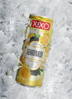 Üdítőital, szénsavas, 250 ml, XIXO "Lemonade", bodzavirág és citrom