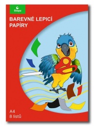 Színes papír, A4 , öntapadó, 8 lap, STEPA, vegyes színek